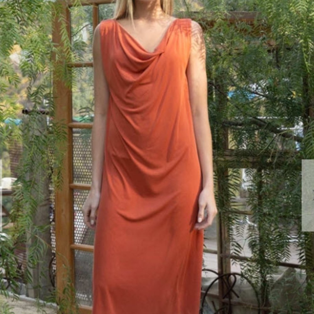 Dusty Peach Rose Petal Dress